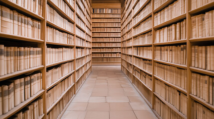 Rococo Style Library in Wiblingen Monastery Germany