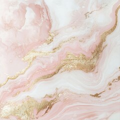 Fototapeta premium Artistic Pink and White Liquid Marble Design Abstract Background Digital Artwork Elegant Aesthetic Close-up Modern Concept