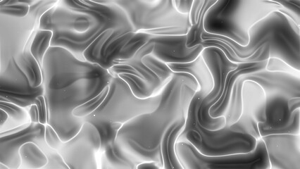 Fototapeta premium Abstract grayscale image of swirling, flowing, luminous liquid or fabric.