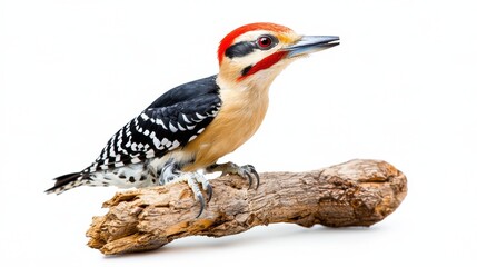 Colorful Woodpecker Perched on Tree Branch in Forest