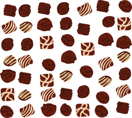 seamless background with chocolate chocolate pattern chocolate set