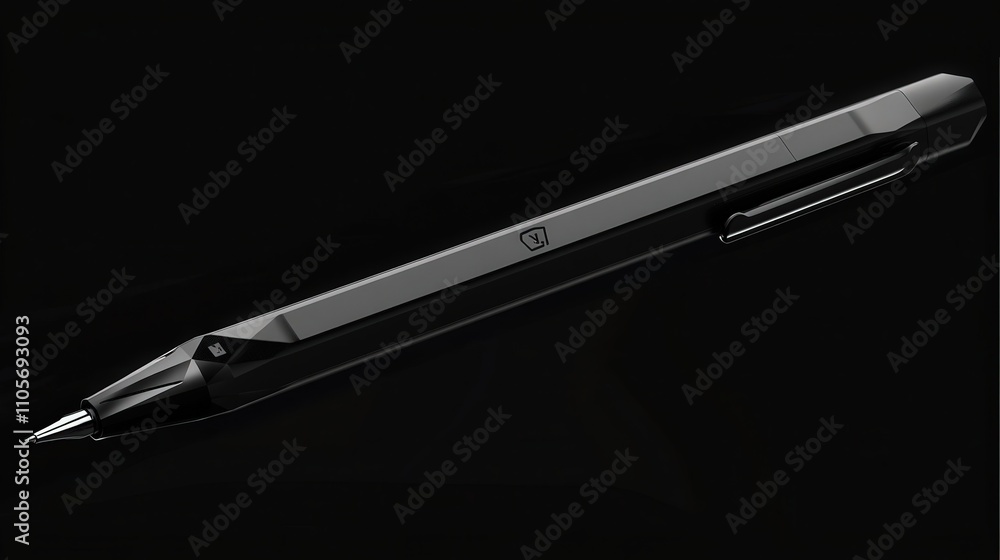 Poster a high-tech pen with a built-in stylus and smart features, allowing it to sync with digital devices 