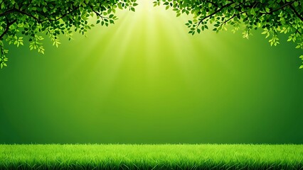 Obraz premium Green natural scenery theme presentation background