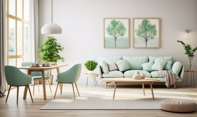 modern living room with furniture