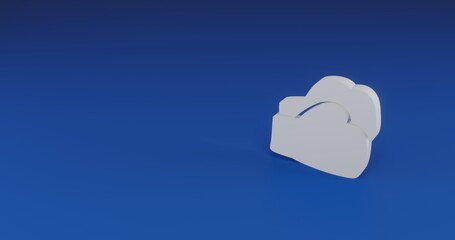 Isolated realistic white boxing gloves symbol with shadow. Located on the right side of the scene. 3d illustration on transparent background