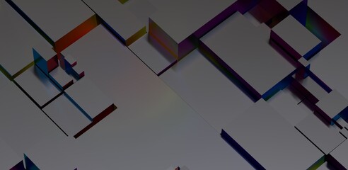 Abstract 3D Geometric Shapes Background