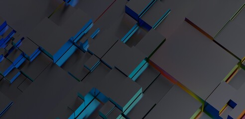 Abstract 3D Cubes Background