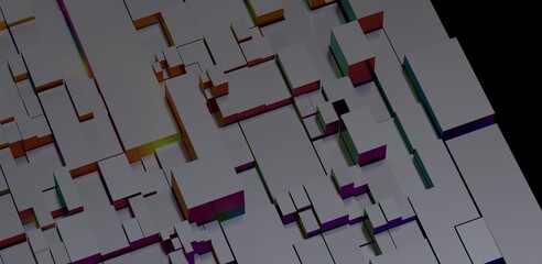 Abstract 3D Geometric Shapes Background