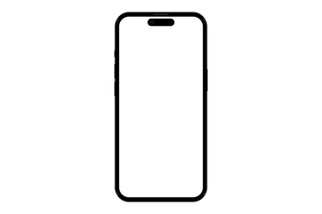 Realistic smartphone frame mockup or template with blank screen vector illustration