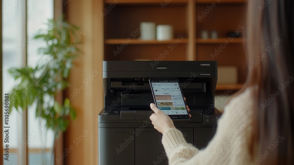 Poster a multifunction photocopier with cloud printing capability, allowing users to print directly from th