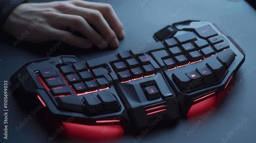 Aufkleber a multi-functional keyboard with customizable keys that can be mapped for different tasks or shortcu