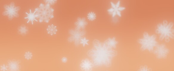 Abstract Winter Background with Snowflakes