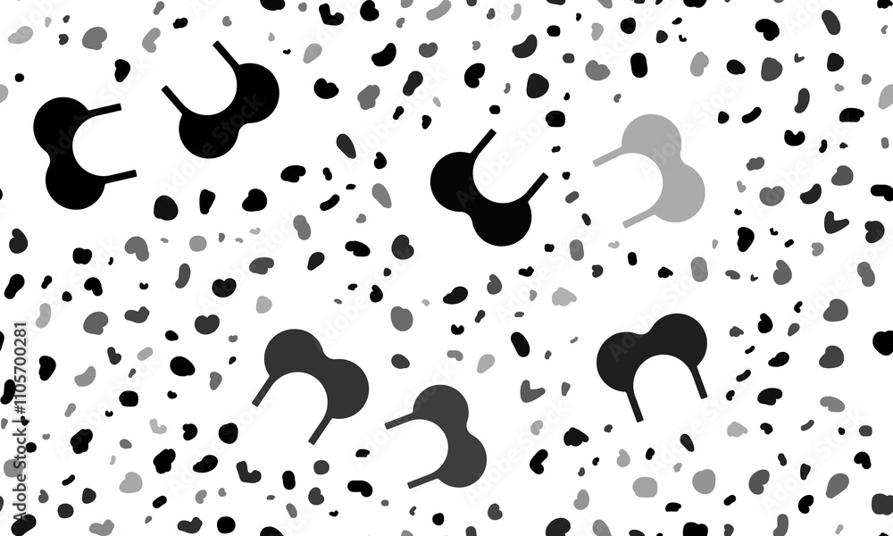 Poster abstract seamless pattern with bra symbols. creative leopard backdrop. illustration on transparent b