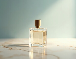 bottle of perfume mockup on white background