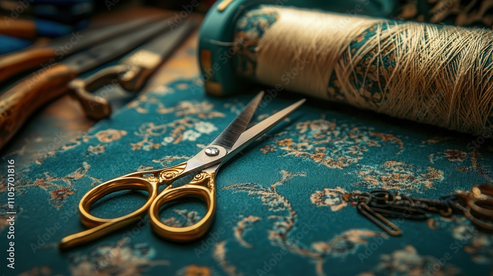 Poster a pair of precision scissors with ultra-fine tips, perfect for detailed work such as cutting out int