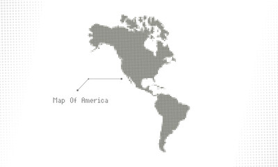 Halftone Dot Map of America – Abstract Vector Design for Infographics and Presentations