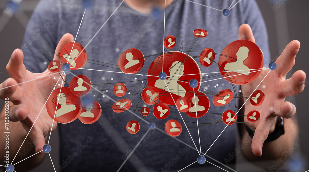 Poster people network structure hr - human resources management and recruitment