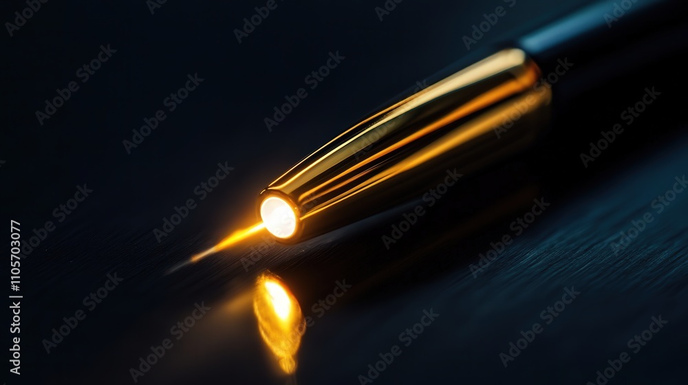 Poster a pen with a built-in led light at the tip, ideal for use in dark environments such as reading in be