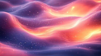 Obraz premium Radiant aurora patterns with glowing vibrant edges, soft shadow textures, and intricate gradients