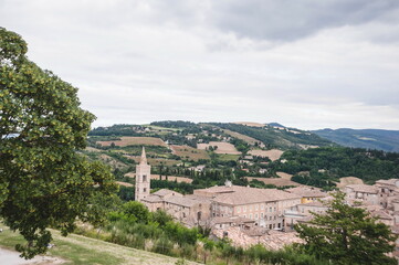 view of the town of Urbino in Marche