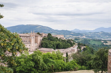 view of the town of Urbino in Marche
