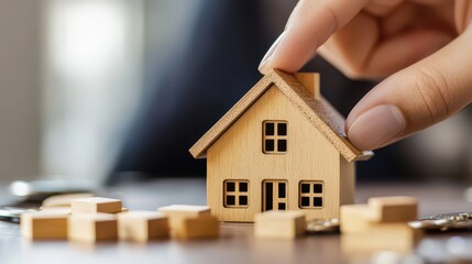 Miniature House Model for Real Estate Concept