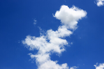 Blue sky with clouds background. It's beautiful and natural.