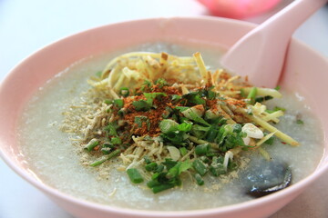 Century Egg Porridge, a popular breakfast