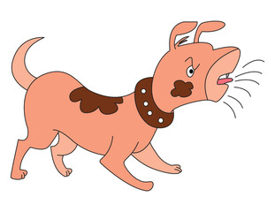 Dog barking vector illustration