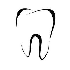 Tooth vector illustration. Oral health and dental inspection teeth