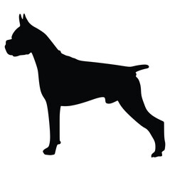 Boxer Dog silhouette. Dog Boxer.