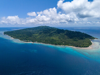 Aerial View of Teor Island, East Seram Regency, Maluku, Indonesia