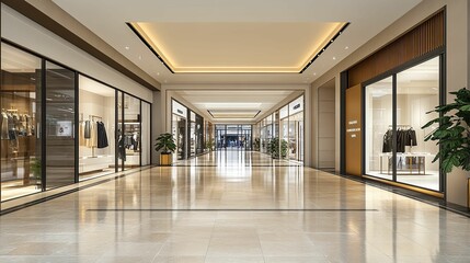 Elegant Modern Shopping Mall Corridor Interior Design