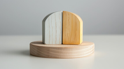 wooden circle graph