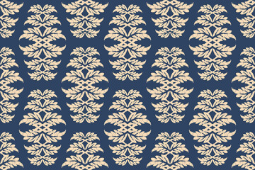 Motifs Ikat floral paisley embroidery. Geometric ethnic oriental pattern traditional.Aztec-style abstract vector illustration. Design for texture, fabric, clothing, wrapping, decoration