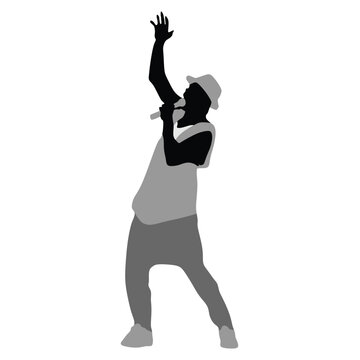 recommend clip art: Man singer silhouette, man singing on mic, singer singing silhouette, vocalist singing to microphone