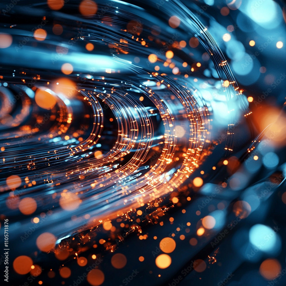 Poster ai generated visualization of electric currents abstract environment digital art futuristic vibe dyn