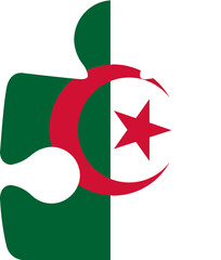 Algeria flag on Puzzle icon