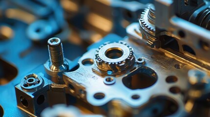 A close-up of an incomplete mechanical assembly, showing a missing part that is essential for function.