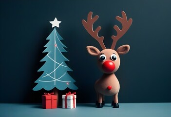 santa claus and reindeer