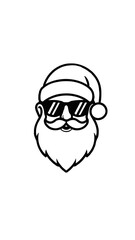 Minimalist Modern Santa Claus Head Logo Generative AI

