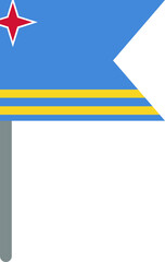 Aruba Flag On Crisp Corners