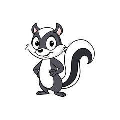 Skunk cartoon vector illustration