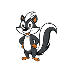 Skunk cartoon vector illustration