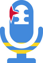 Aruba Flag on Microphone icon
