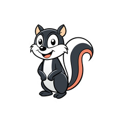 Skunk cartoon vector illustration