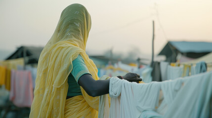 Indian woman with Sari