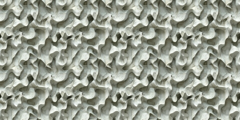 Intricate abstract 3d pattern with organic shape in monochrome design