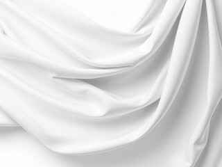 Obraz premium Floating white fabric cloth with elegant draping and soft folds isolated on a black background, fabric, cloth, background