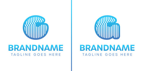 Letter C and G Wavy Line Logo, symbolizing water, connectivity, and advanced technology